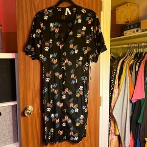 Live 4 Truth ModCloth dress, black with telephone print, size 2XL, NWT